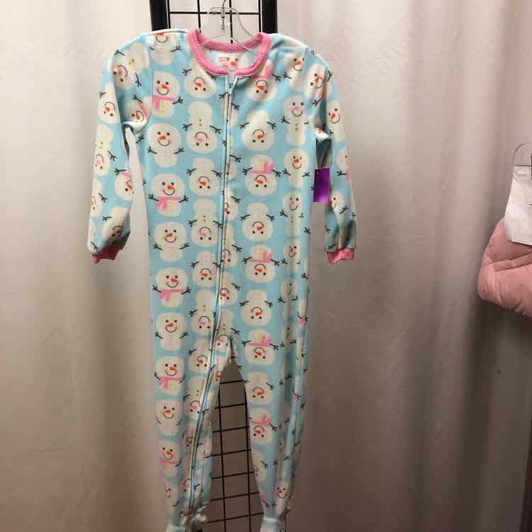 Carter's Baby Blue Patterned Child Size 4 Girl's Pajamas