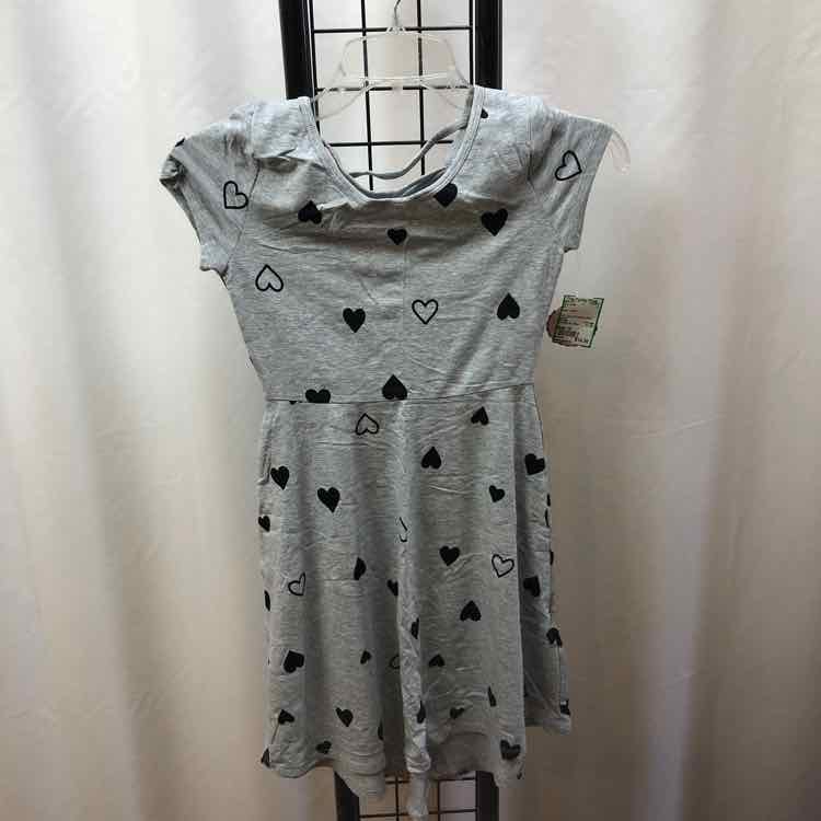 SO Gray Hearts Child Size 10 Girl's Dress