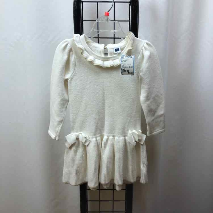 Janie and Jack White Solid Child Size 2 Girl's Dress