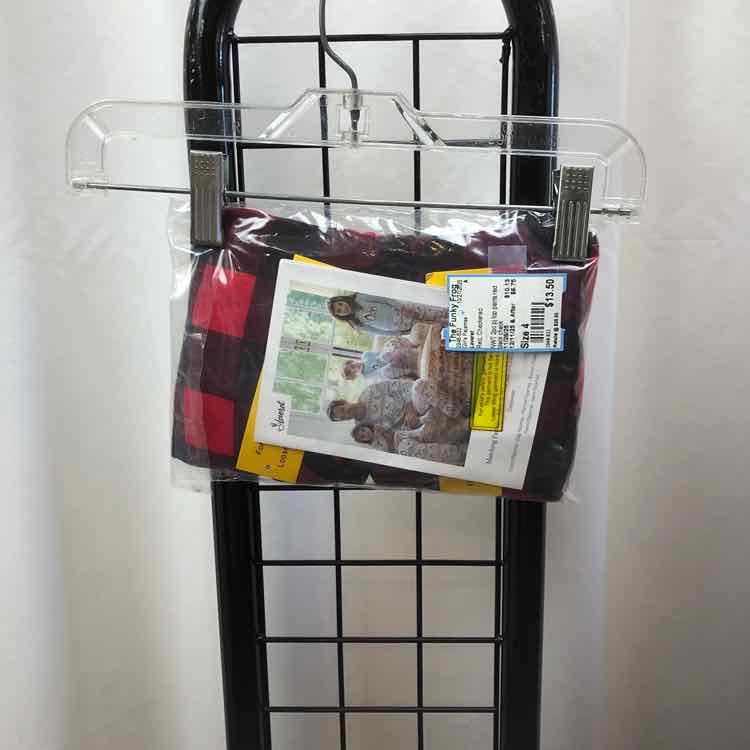 Leveret Red Checkered Child Size 4 Girl's Pajamas