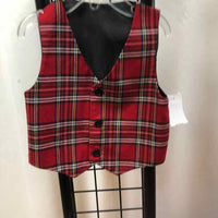 Red Plaid Child Size 12-18 m Boy's Vest