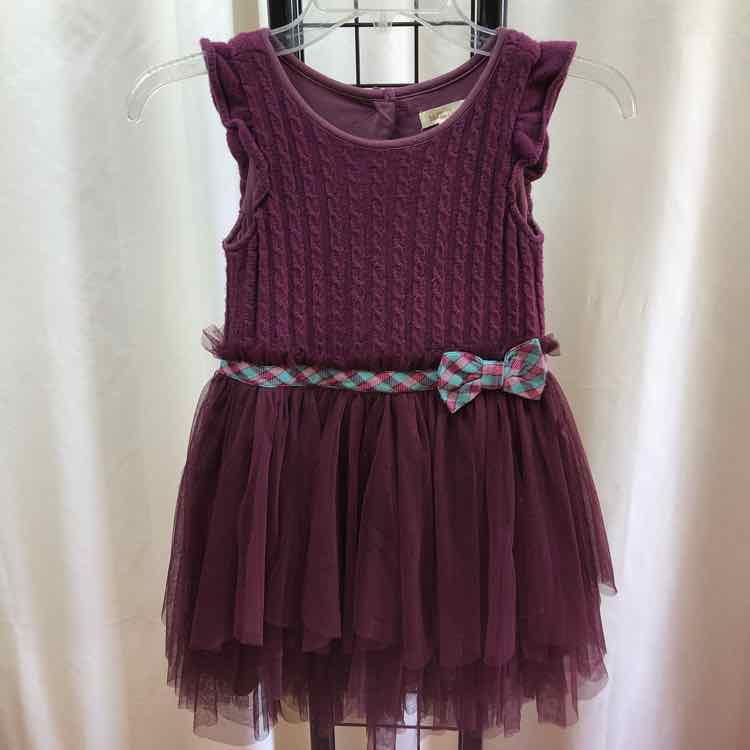 Matilda Jane Maroon Solid Child Size 6 Girl's Dress