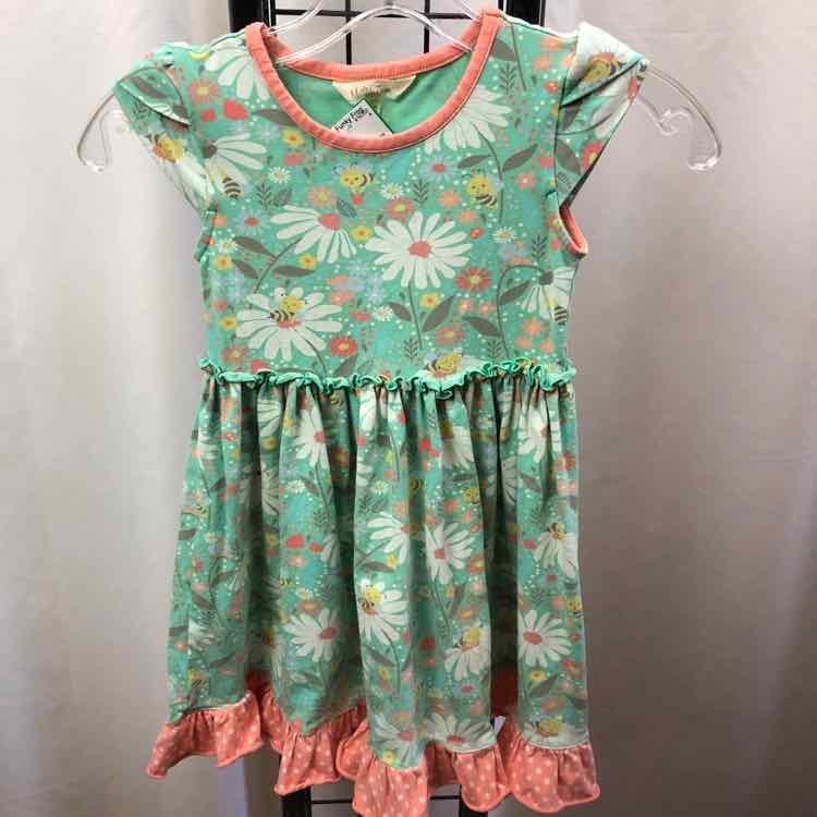 Matilda Jane Green Floral Child Size 6 Girl's Dress