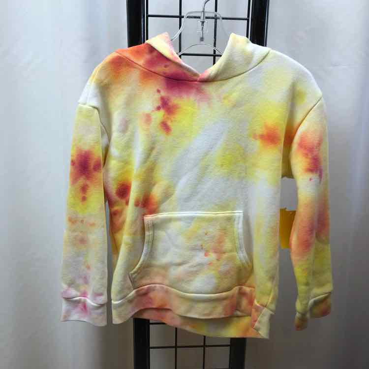blue fire designs Yellow Tye Dye Child Size 5 Girl's Sweatshirt