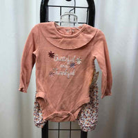 Chick Pea Pink Embroidered Child Size 3-6 Months Girl's Outfit