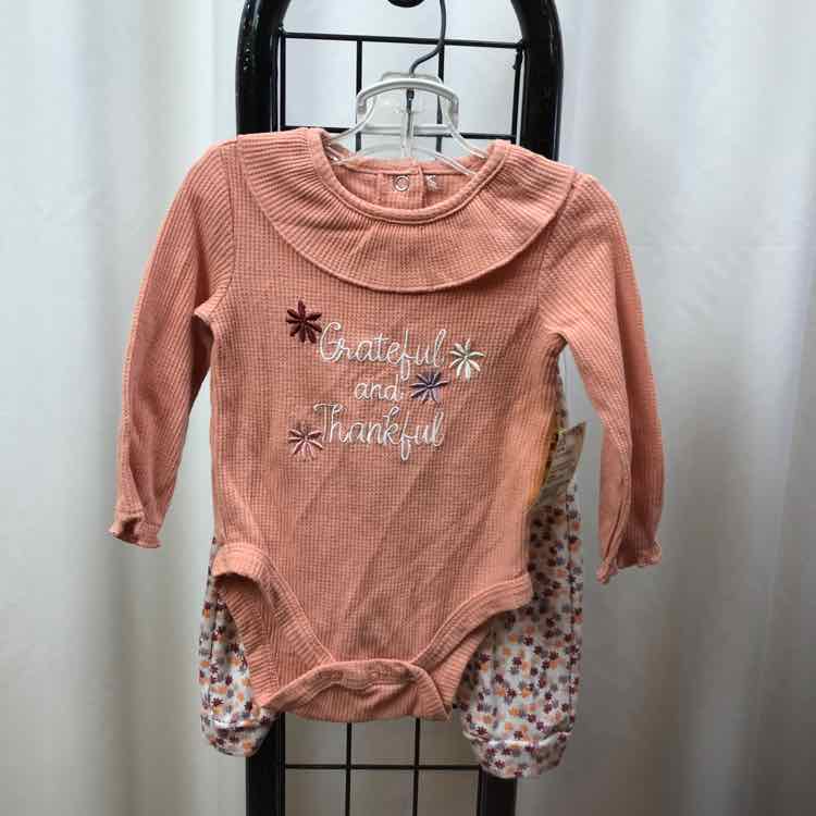 Chick Pea Pink Embroidered Child Size 3-6 Months Girl's Outfit