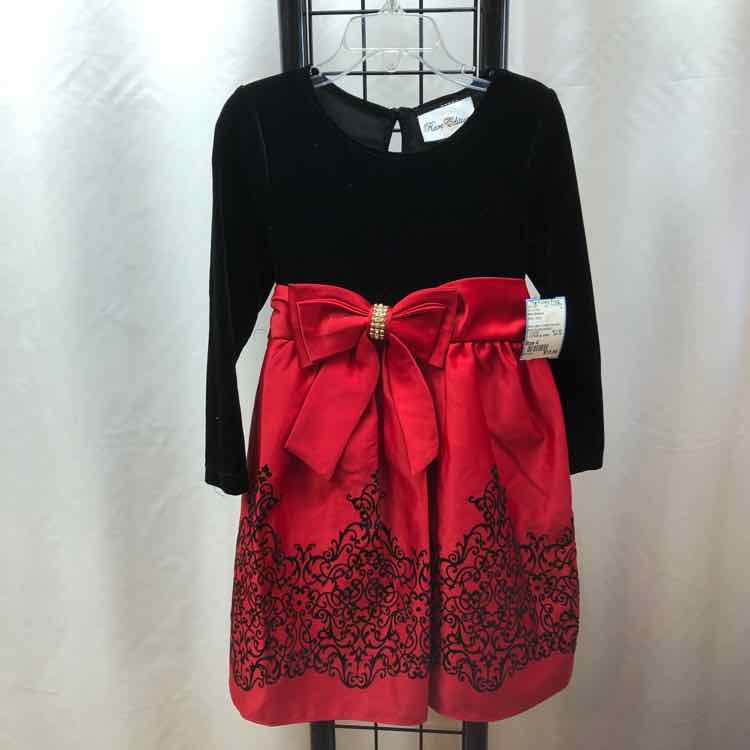 Rare Editions Black Solid Child Size 4 Girl's Dress