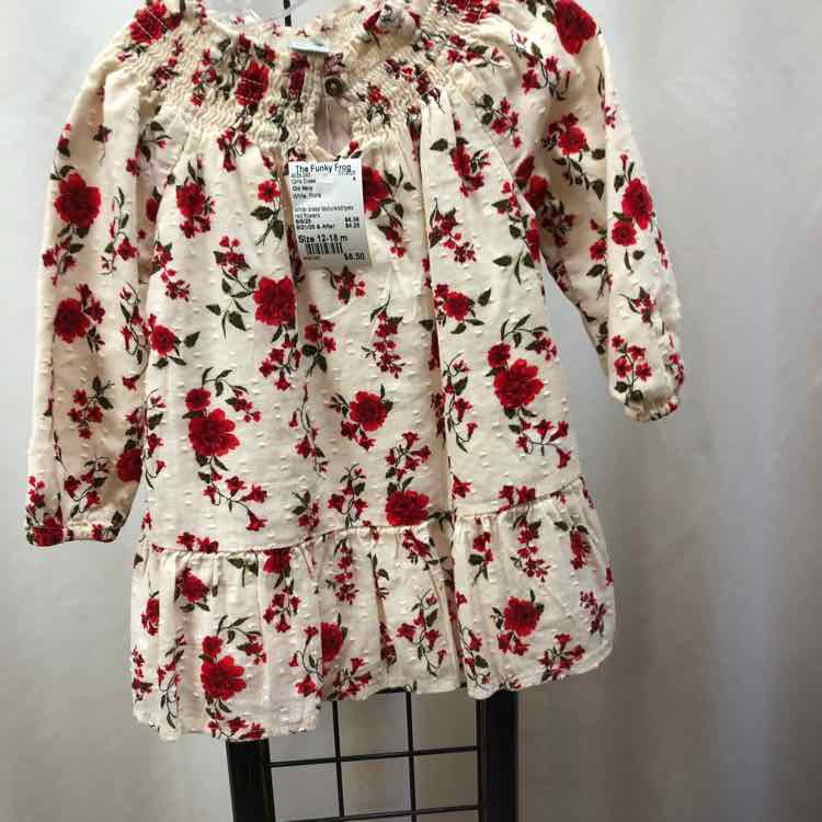 Old Navy White Floral Child Size 12-18 m Girl's Dress
