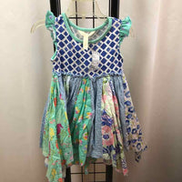 Matilda Jane Blue Patterned Child Size 2 Girl's Dress
