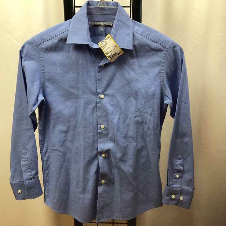 Michael Kors Blue Solid Child Size 10 Boy's Shirt