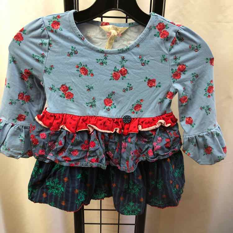 Matilda Jane Blue Floral Child Size 6 Girl's Shirt