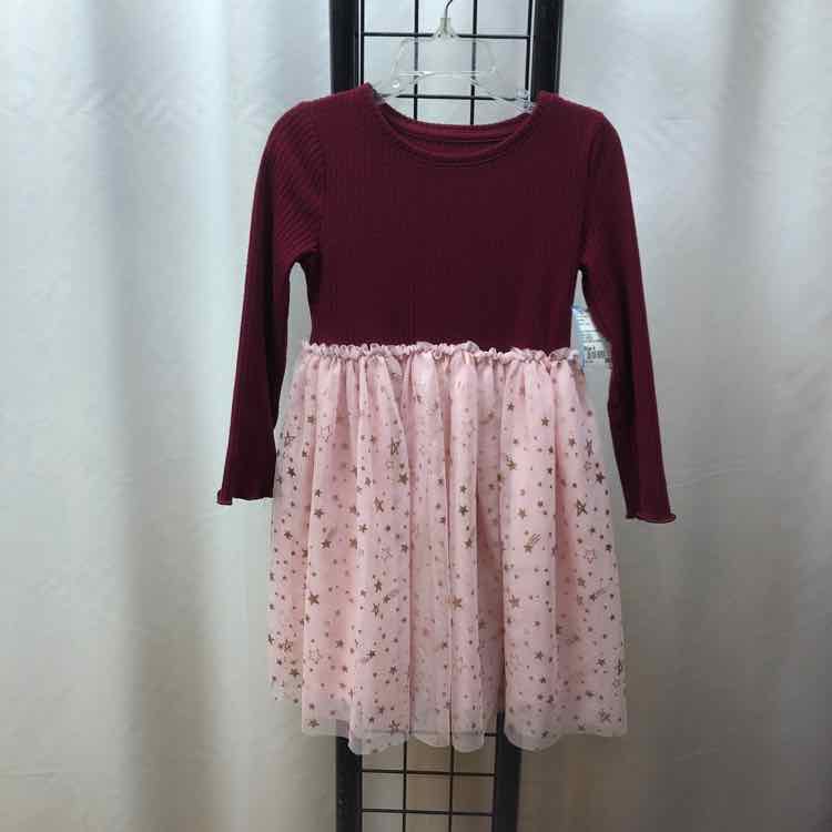 Jumbo Red Solid Child Size 4 Girl's Dress