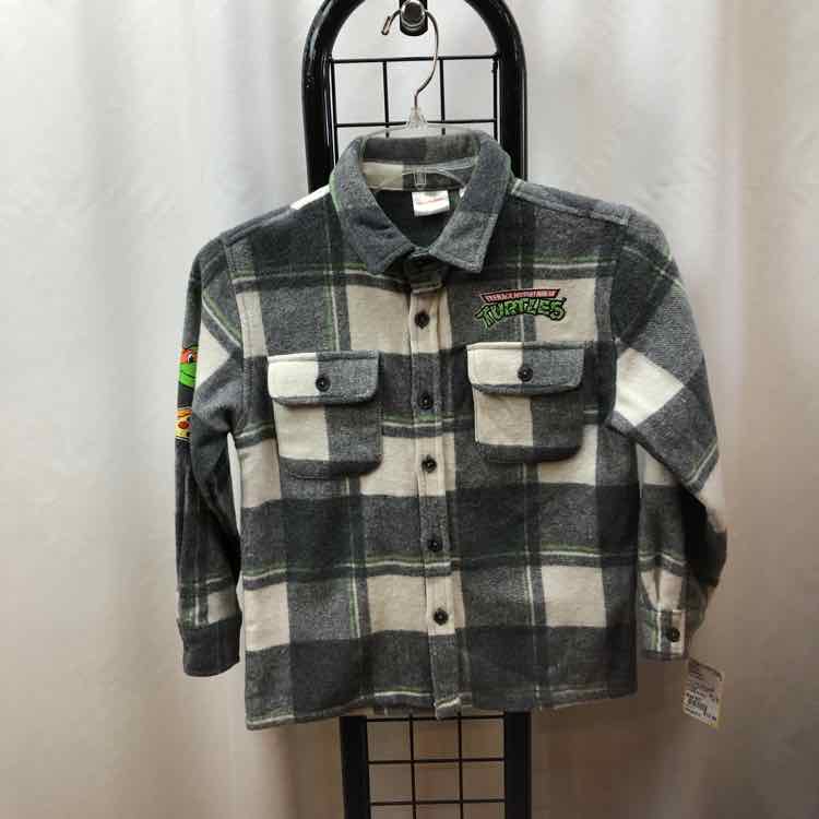 Nickelodeon Gray Paisley Child Size 6/7 Boy's Shirt