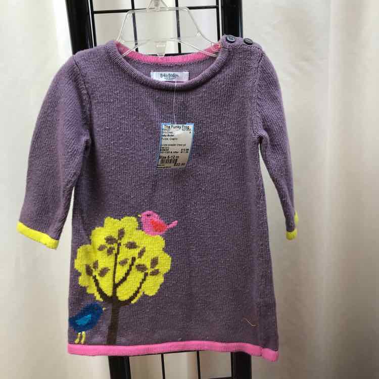 baby Boden Purple Graphic Child Size 6-12 m Girl's Dress