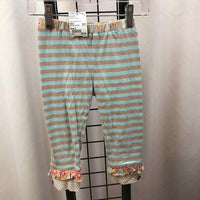 Mustard Pie Baby Blue Stripe Child Size 2 Girl's Leggings