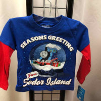 Thomas & Friends Blue Christmas Child Size 3 Boy's Shirt