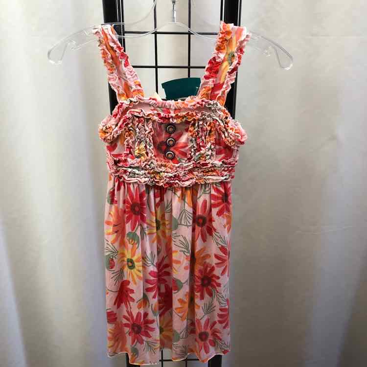 Matilda Jane Pink Floral Child Size 4 Girl's Dress