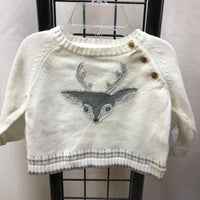 Janie and Jack White Graphic Child Size 3-6 Months Boy's Sweater
