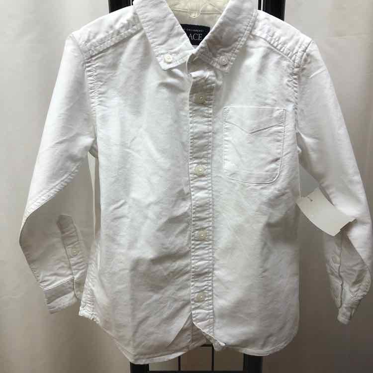 Children's Place White Solid Child Size 3 Boy's Shirt