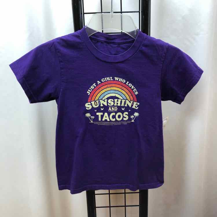 Purple Graphic Child Size 6 Girl's Shirt