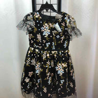 Rare Editions Black Embroidered Child Size 6 Girl's Dress