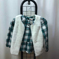 Max Studio Green Plaid Child Size 7/8 Girl's Shirt