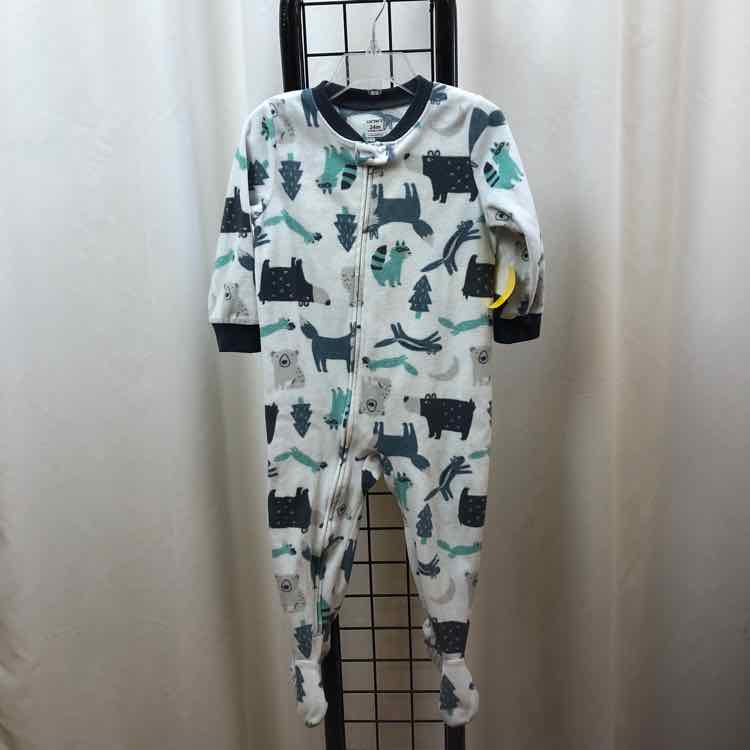 Carter's White Patterned Child Size 24 m Boy's Pajamas