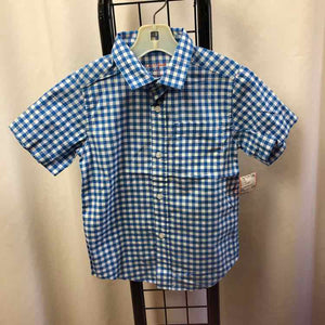 Cat & Jack Blue Checkered Child Size 4/5 Boy's Shirt