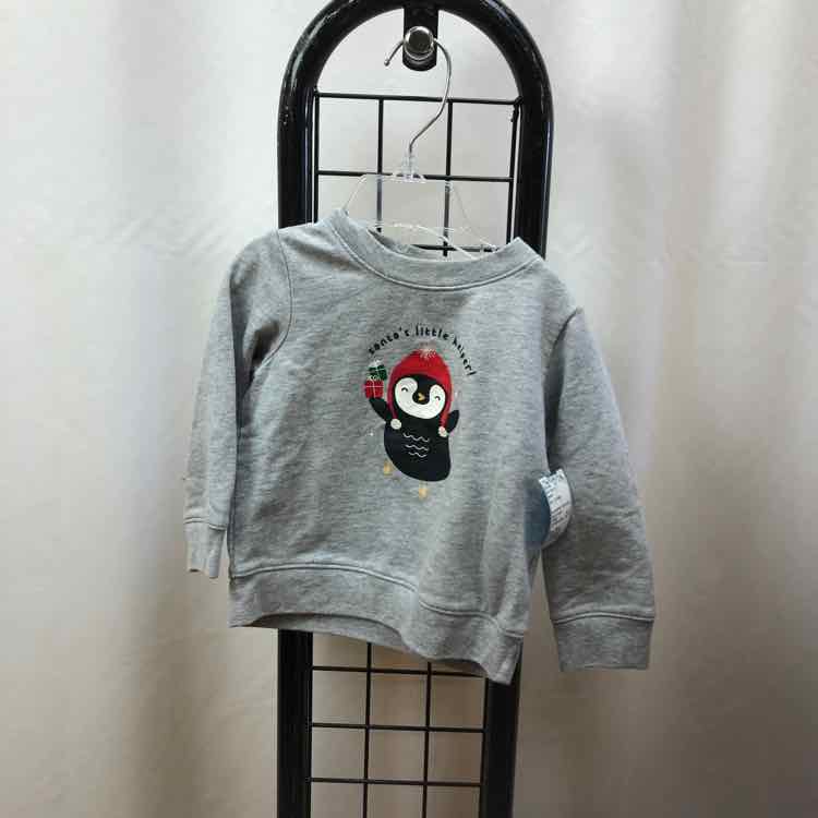 Carter's Gray Christmas Child Size 18 m Boy's Sweatshirt