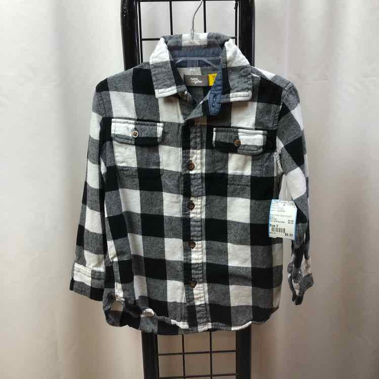 Rumi + Ryder Black Checkered Child Size 5 Boy's Shirt