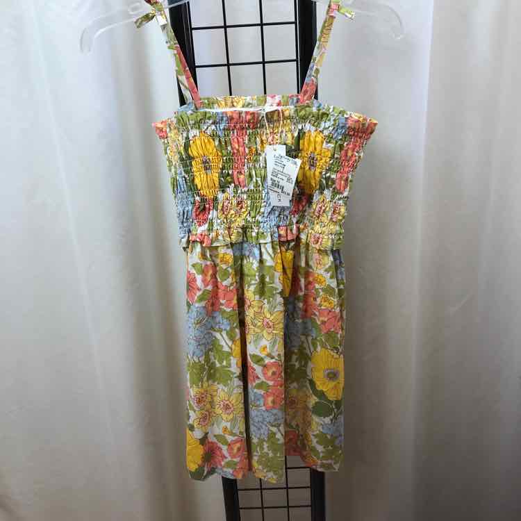 Janie and Jack Yellow Floral Child Size 10 Girl's Dress