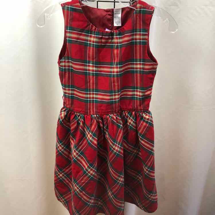 Carter's Red Plaid Child Size 12 Girl's Dress