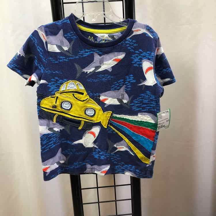 Mini Boden Blue Patch Child Size 4/5 Boy's Shirt