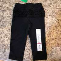 jumping beans Black Solid Child Size 6 m Girl's Leggings