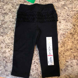 jumping beans Black Solid Child Size 6 m Girl's Leggings