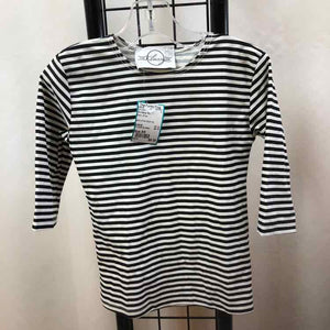 The Klassy Girl Black Stripe Child Size 5/6 Girl's Shirt