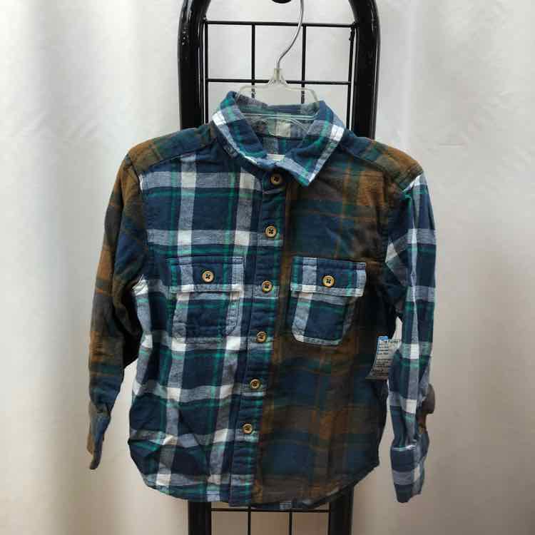 tucker and tate Blue Plaid Child Size 2 Boy's Shirt