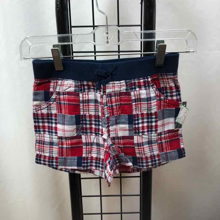 Faded Glory Red Madras Child Size 6/6X Girl's Shorts