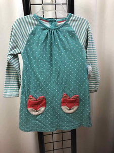 baby Boden Turquoise Dotted Child Size 2/3 Girl's Dress