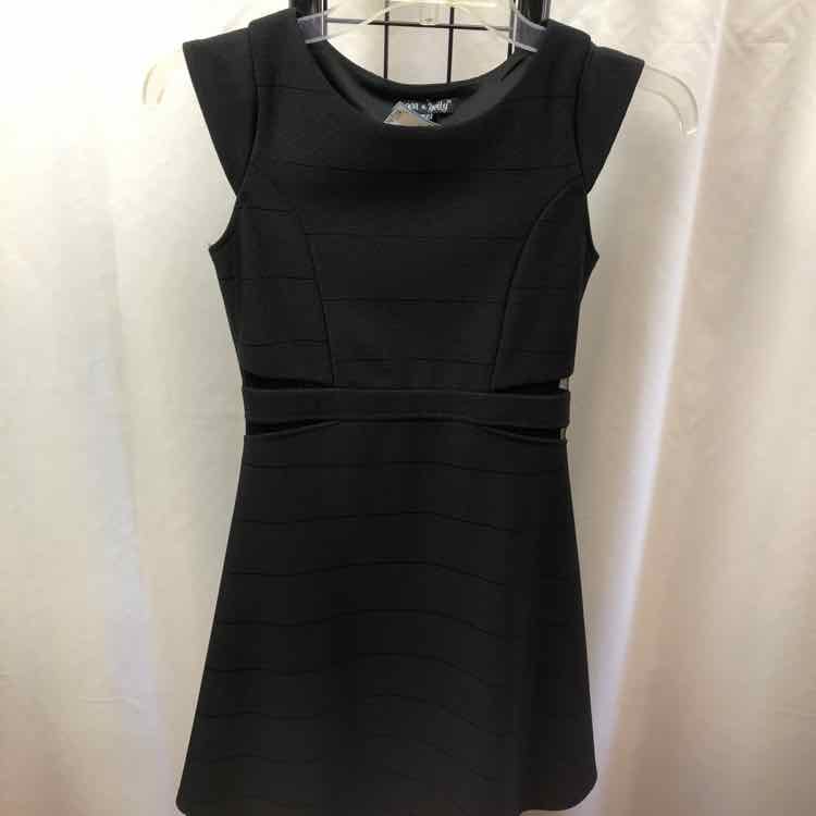 Ava & yelly Black Solid Child Size 12 Girl's Dress
