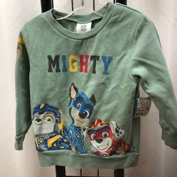 Paw patrol Green Cable knit Child Size 3 Boy's Sweatshirt