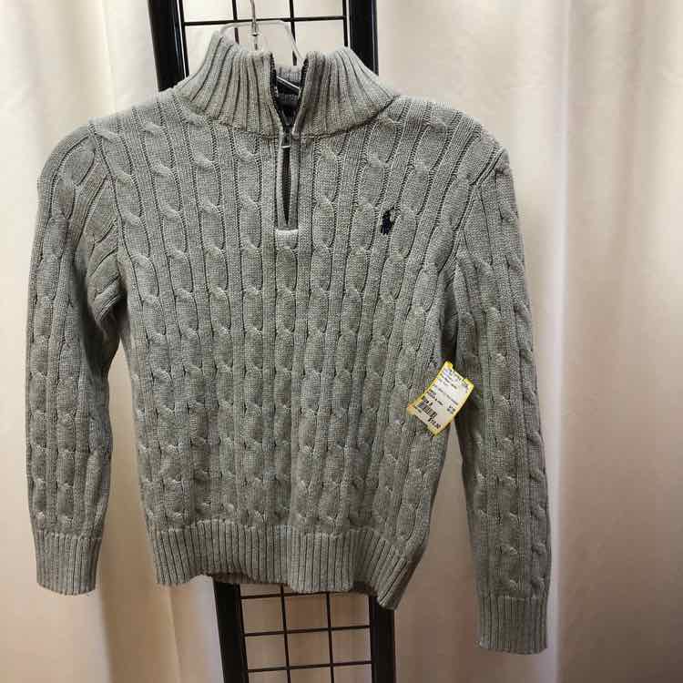 Polo-Ralph Lauren Gray Solid Child Size 8 Boy's Sweater