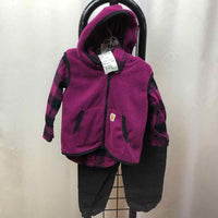 Carhartt Purple Checkered Child Size 18 m Girl's Outfit
