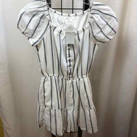 Abercrombie White Stripe Child Size 11/12 Girl's Romper
