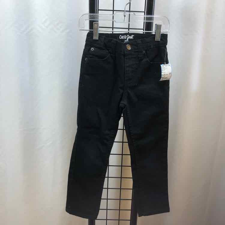 Cat & Jack Black Solid Child Size 5 Boy's Pants