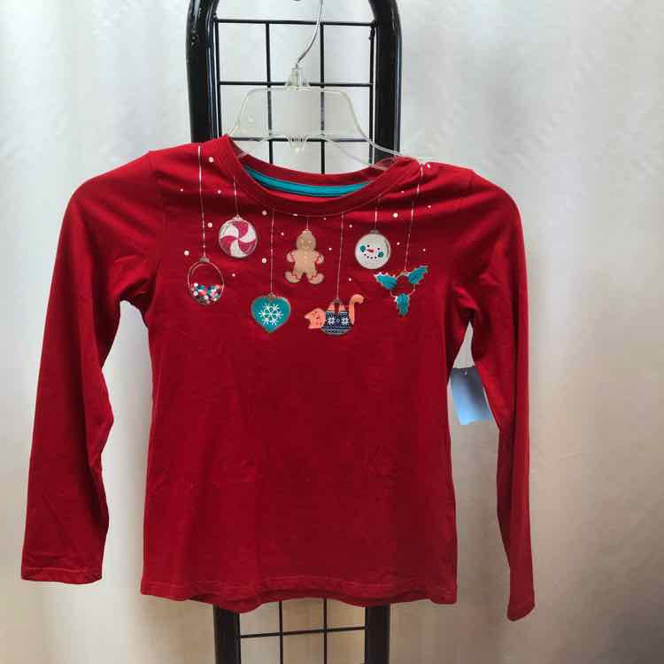 Falls Creek Red Christmas Child Size 7/8 Girl's Shirt
