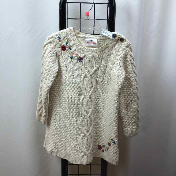 Hanna Andersson White Embroidered Child Size 2/3 Girl's Dress