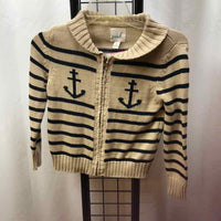 Peek Tan Stripe Child Size 8 Boy's Sweater