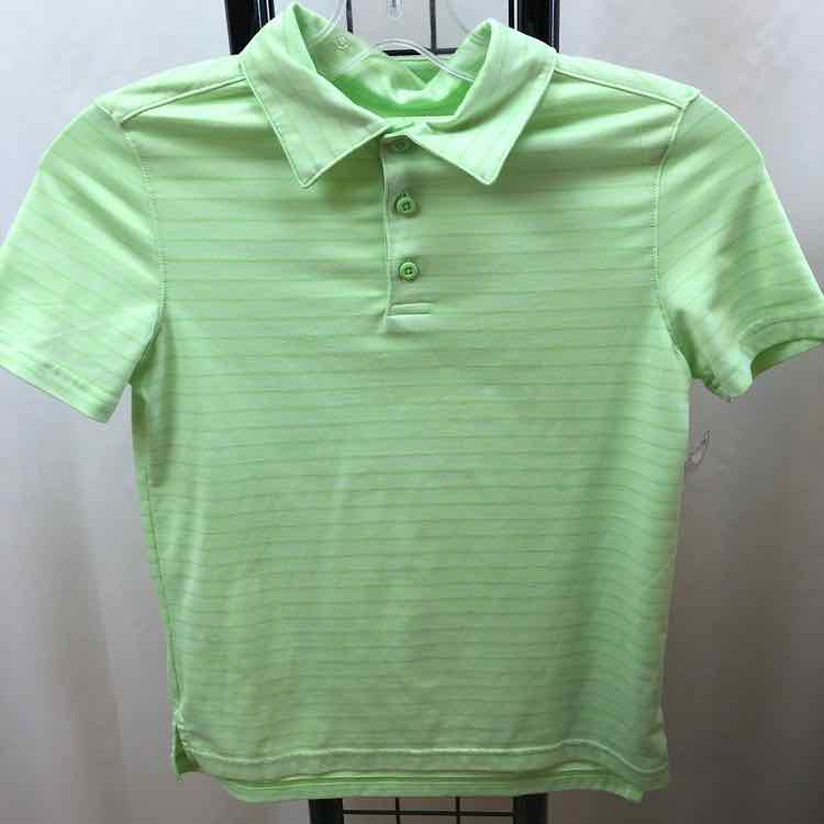 All in Motion Lime Green Stripe Child Size 8 Boy's Shirt