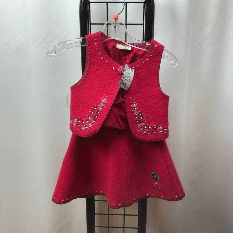 Dpam Pink Embroidered Child Size 3 Girl's Outfit